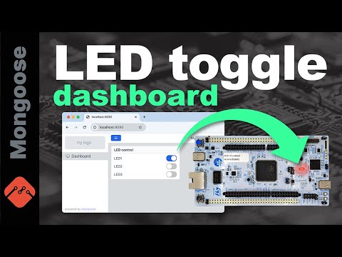 MongooseOS's tweet card. Embedded dashboard tutorial - LED toggle on STM32 Nucleo-H563ZI and...