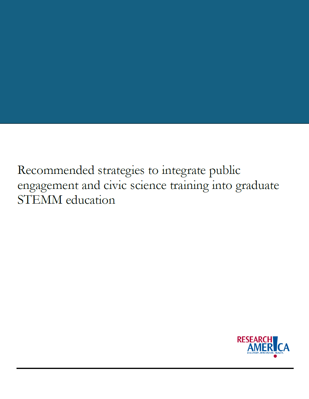 ResearchAmerica's tweet card. Civic Science Research!America seeks to empower early-career researchers to learn how to engage their communities in two-way dialogue about timely science and research issues. The Civic Engagement...