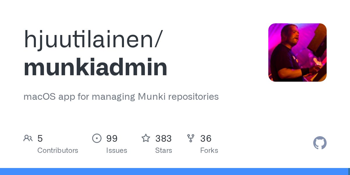 hjuutilainen's tweet card. macOS app for managing Munki repositories. Contribute to hjuutilainen/munkiadmin development by creating an account on GitHub.