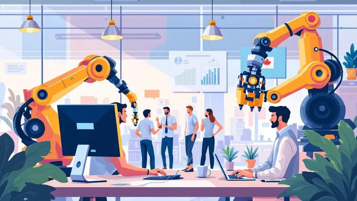 techday_ca's tweet card. Canadian firms increasingly shift from tracking hours to adopting AI tools, aiming to boost productivity, employee satisfaction, and hybrid work success.