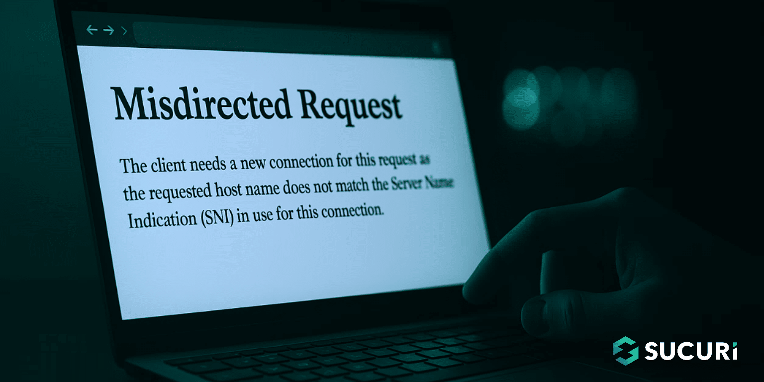 sucurisecurity's tweet card. Learn about the 421 Misdirected Request error and how to troubleshoot it.