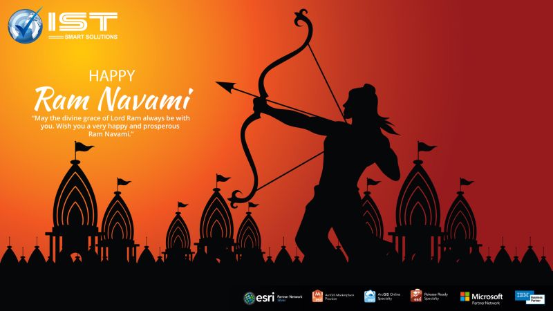 iSpatialTec's tweet card. May divine blessings of peace and virtue shower on everyone on Ram Navami and always. IST family wishes a Happy Ram Navami to all. #iSpatialTec #IST #ramnavami #gis
