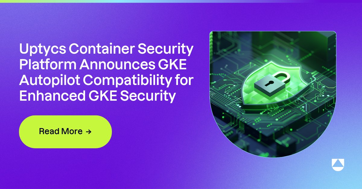 uptycs's tweet card. Uptycs announces GKE Autopilot compatibility, enhancing GKE security with container security and Kubernetes security monitoring for flexible deployment.