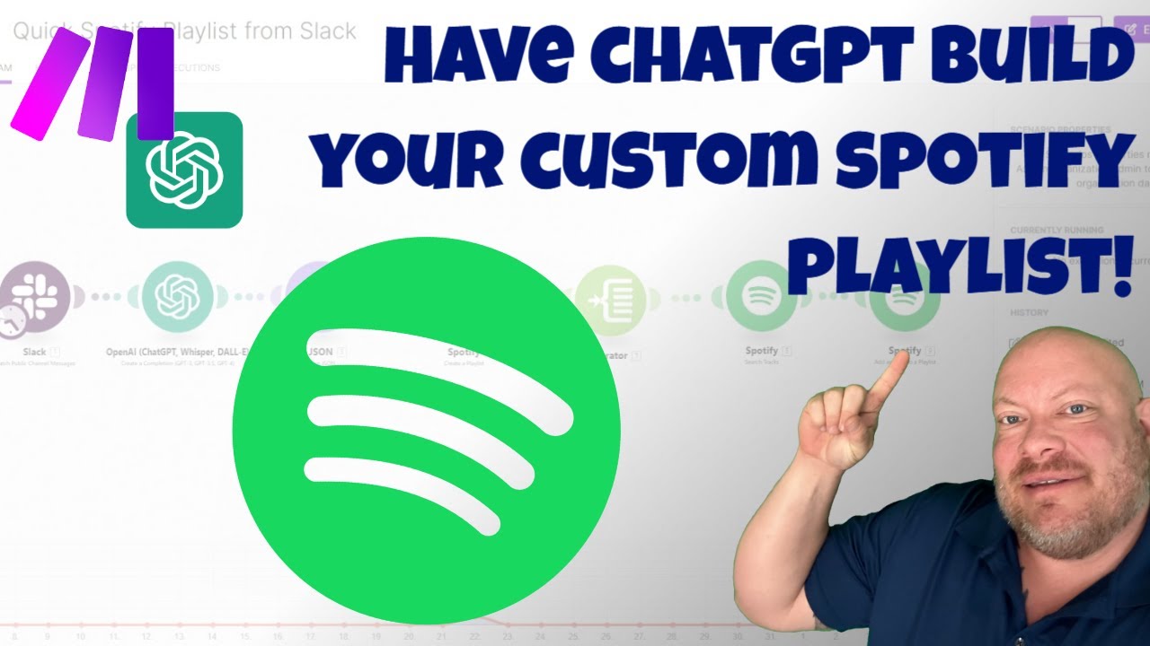 RVPTJV's tweet card. Automate Spotify Playlists with Webhooks: Make.com Tutorial for...