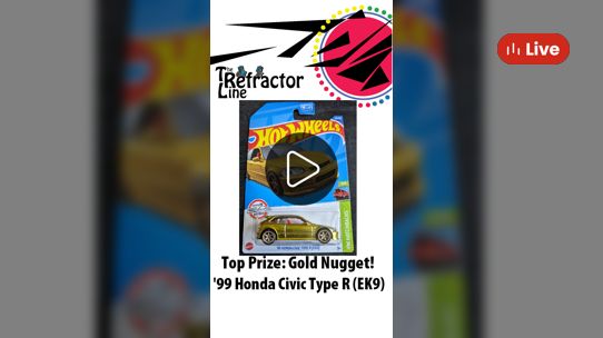 RefractorLine's tweet card. Mystery Boxes! W/ Becky! Gold Nugget '99 Honda Civic Type R (EK9) STH Will be in a box! 40 boxes