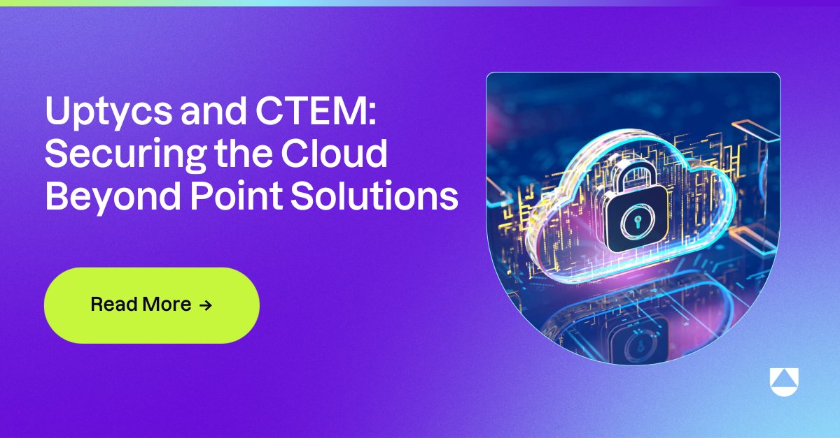 uptycs's tweet card. Discover how Continuous Threat Exposure Management helps secure cloud environments beyond point solutions. Learn how Uptycs enables true CTEM.