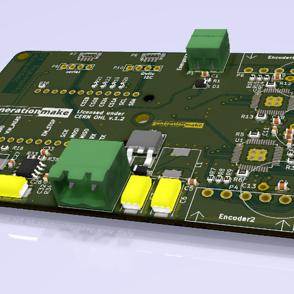 generation_make's tweet card. This StepperMotorFeatherWing allows you to drive two stepper motors with your Adafruit feather board. The board is equipped with two Trinamic TMC5130A-TA stepper motor controllers. These controllers...