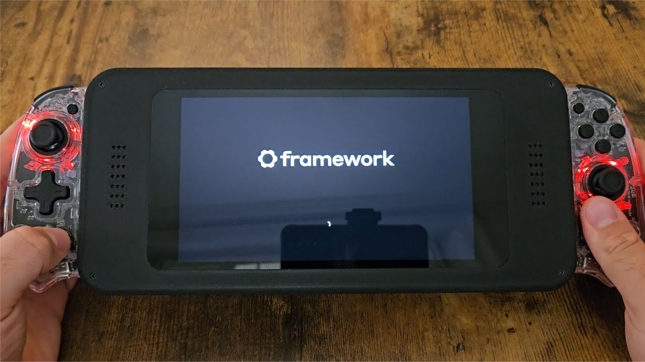 FrameworkPuter's tweet card. World's First Fully Modular Gaming Handheld!