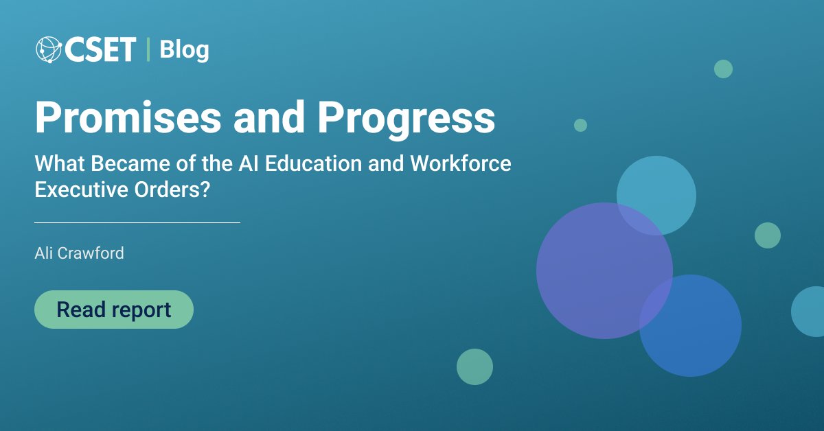 CSETGeorgetown's tweet card. The U.S. AI Action Plan is built on three familiar pillars—accelerating innovation, expanding infrastructure, and maintaining technological leadership—but its real test depends on education and...