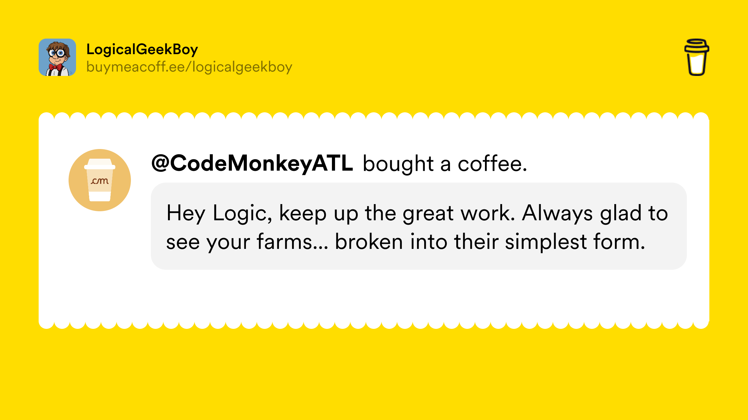 CodeMonkeyATL's tweet card. To all the geeks and nerds out there, welcome! I'll be posting my downloads here as Extras. If you're looking for a particular download, take a look at the Extras tab above. All can be downloaded for
