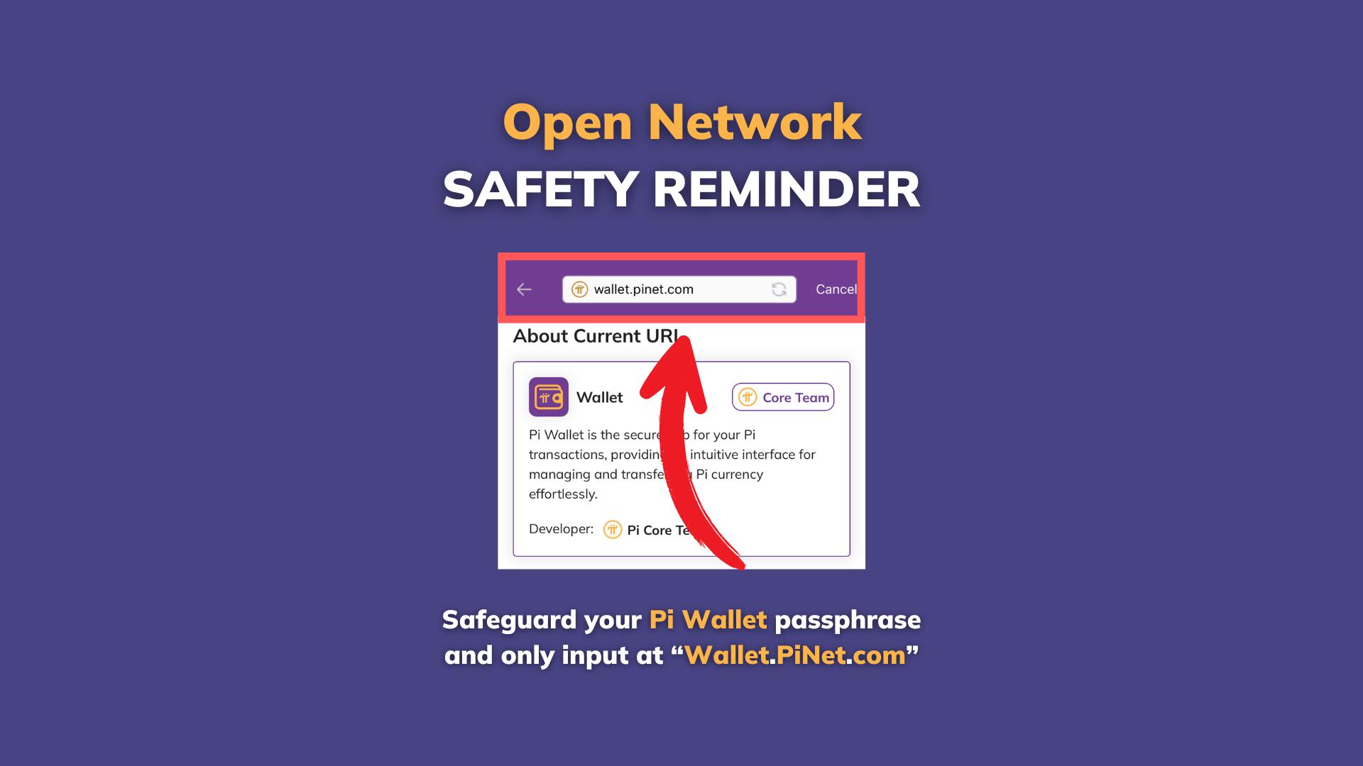 PiCoreTeam's tweet card. Protect Your Pi Wallet: Critical Safety Reminders