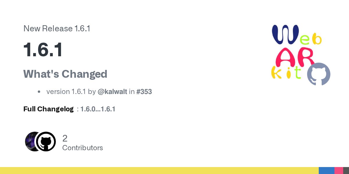 WebarkitO's tweet card. What's Changed version 1.6.1 by @kalwalt in #353 Full Changelog: 1.6.0...1.6.1