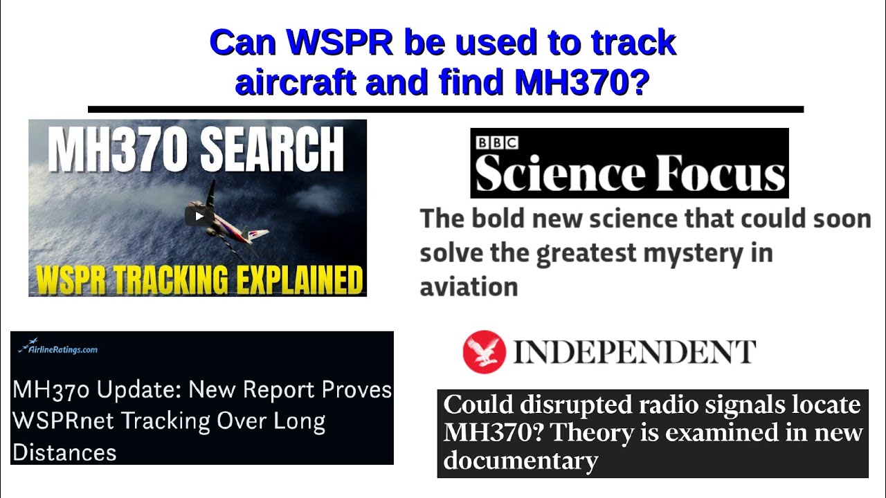 RadiantPhysics's tweet card. Can WSPR be used to track aircraft and find MH370?