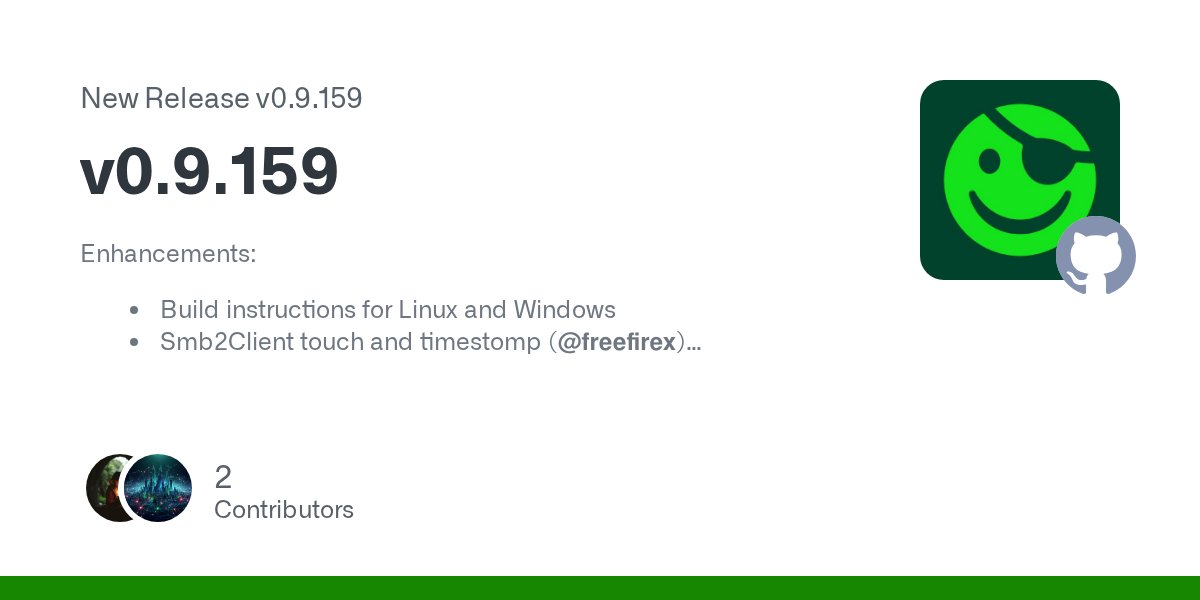 codewhisperer84's tweet card. Enhancements: Build instructions for Linux and Windows Smb2Client touch and timestomp (@freefirex) Kerberos cross-realm support and KRB5CCNAME support across command set Integrated SOCKS 5 across ...