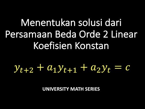 radityawiguna's tweet card. PERSAMAAN BEDA ORDE 2 LINEAR KOEFISIEN KONSTAN #mathseries #solusi...