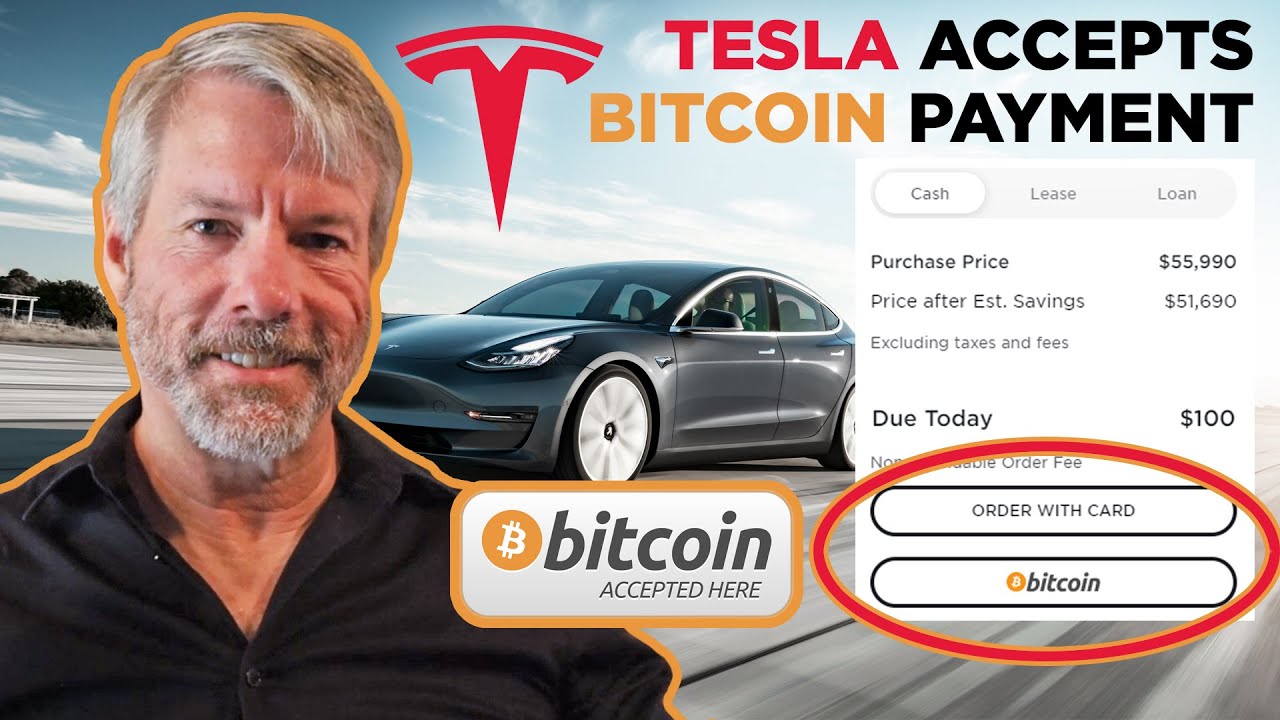 paulbarron's tweet card. Tesla Accepts Bitcoin Payment w/ Michael Saylor