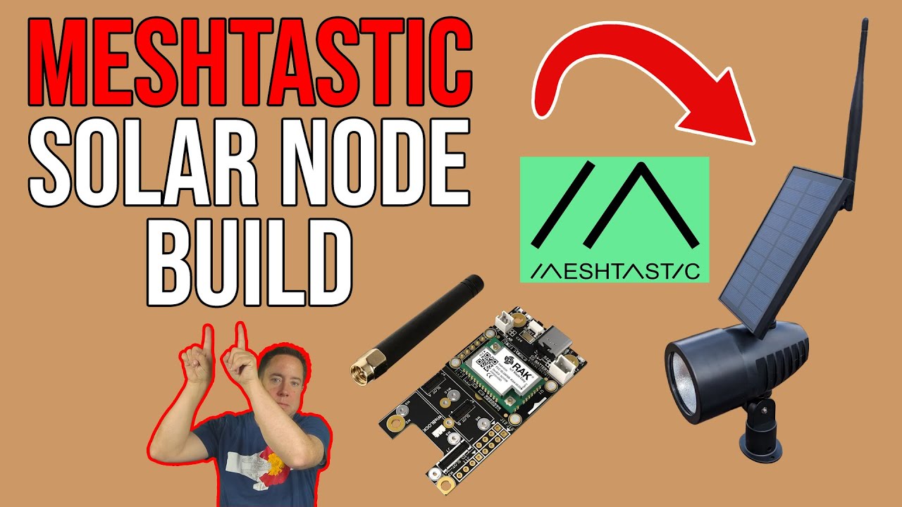 kyleaa0z's tweet card. CHEAP Meshtastic Solar Node Build Live with Sterling N0SSC