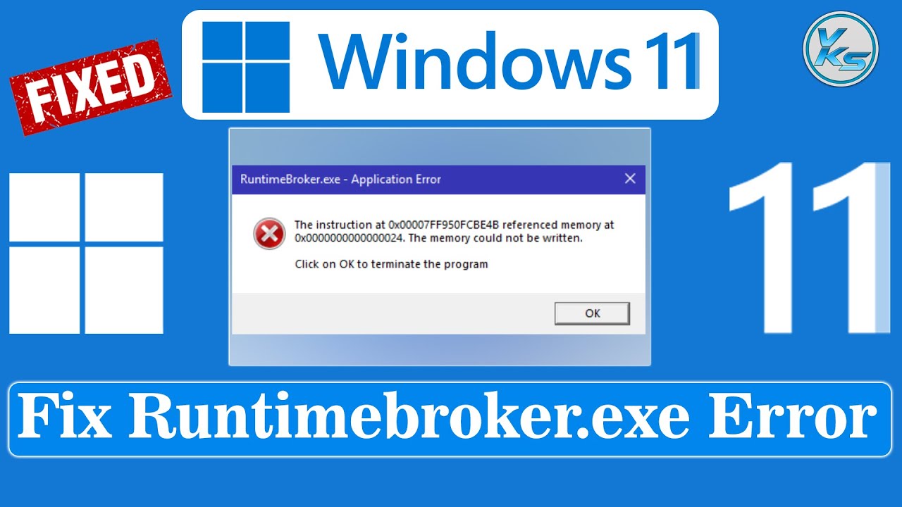 vksytc's tweet card. ✅ How To Fix Runtimebroker.exe Error in Windows 11