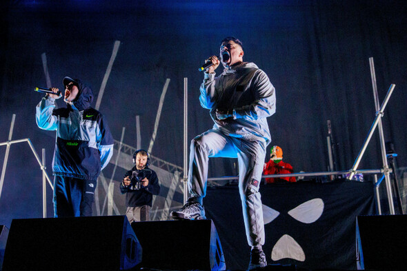 thejournal_ie's tweet card. The Belfast rap group are currently being investigated by UK police over an alleged pro-Hamas chant.