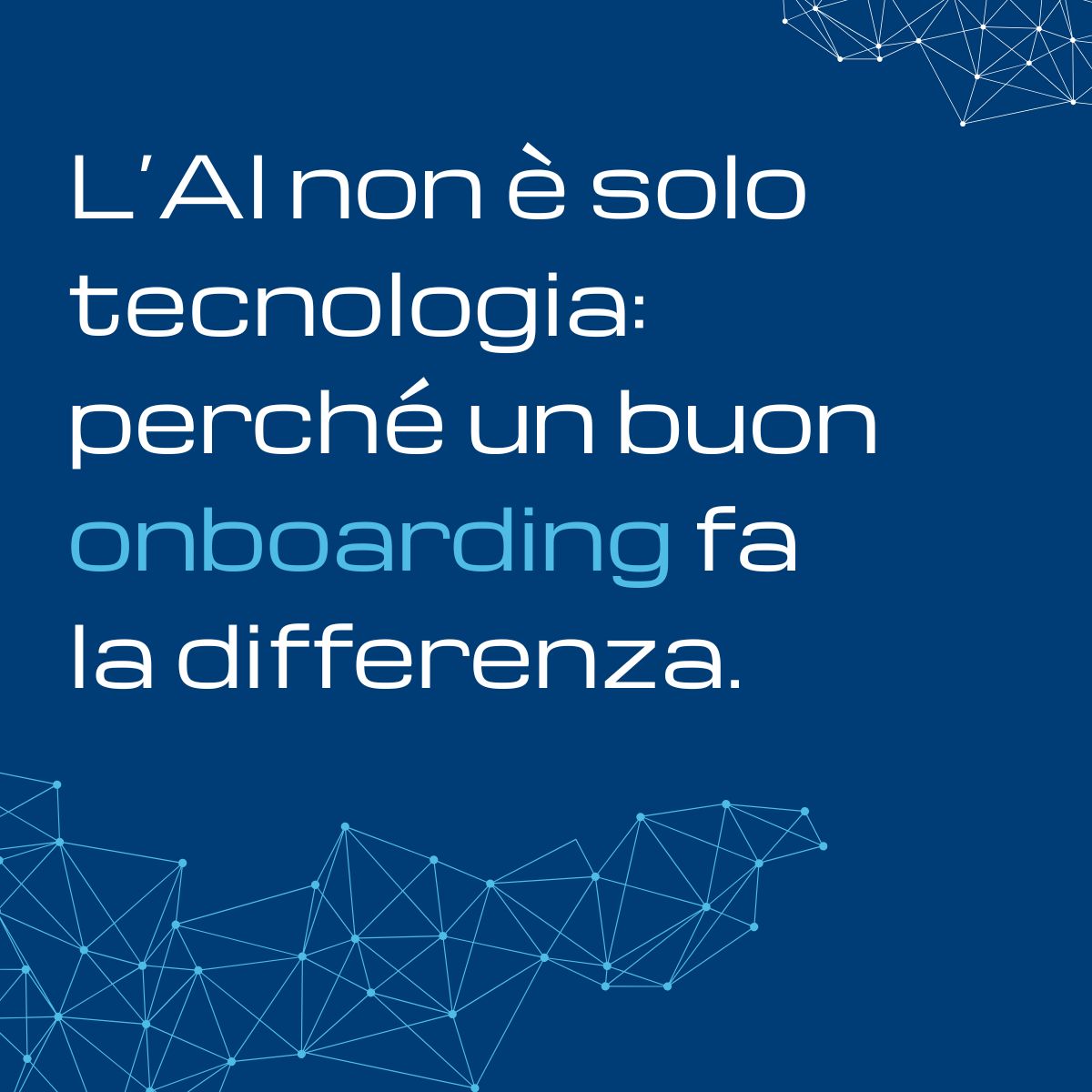 BlueTensor's tweet card. L’AI non è solo tecnologia: senza un buon onboarding, il progetto rischia di non raggiungere i risultati attesi. Adottare l’intelligenza artificiale non è una questione di "plug & play". Anche con i...