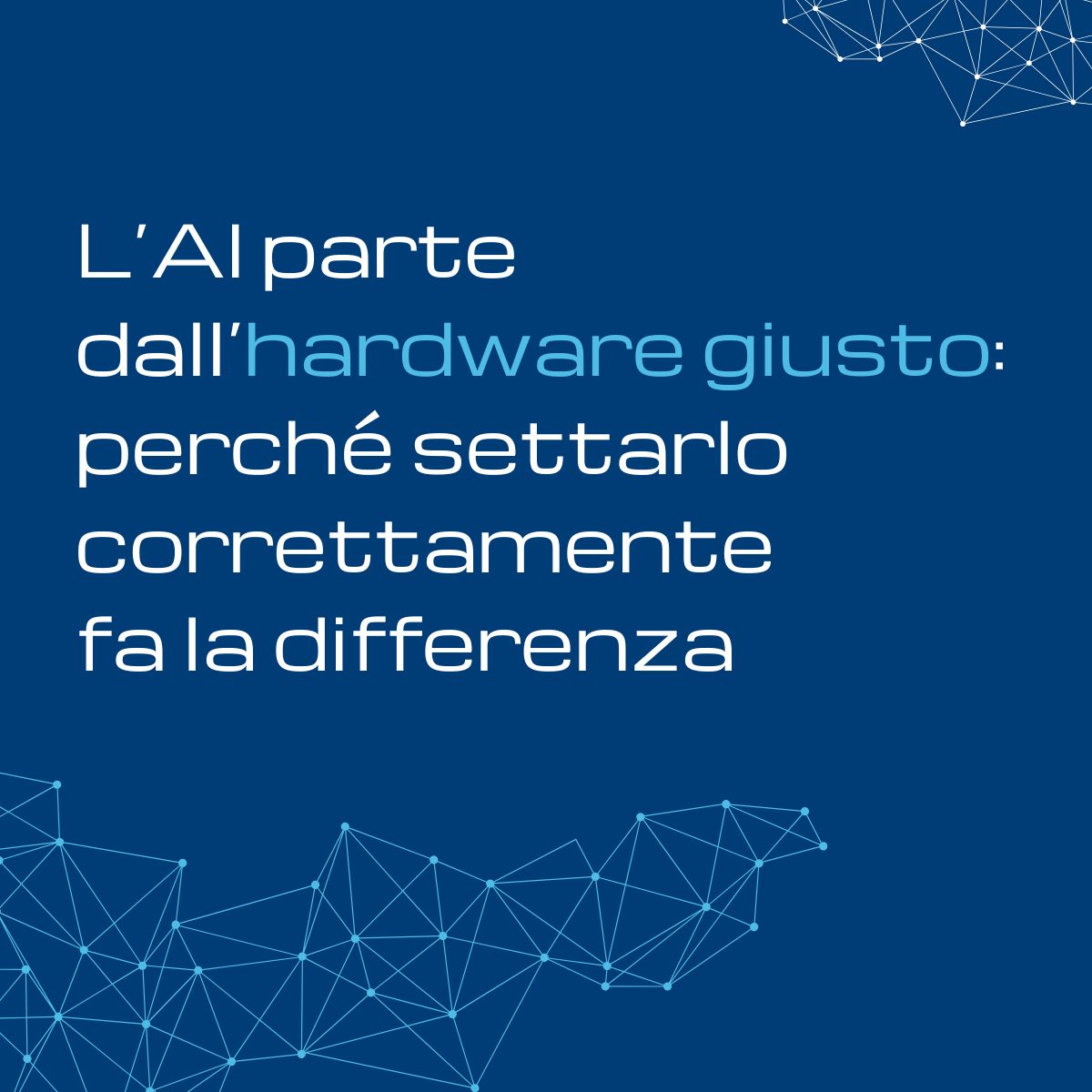 BlueTensor's tweet card. Un progetto di intelligenza artificiale non inizia dal codice, ma dall’hardware. La scelta dell’architettura giusta può determinare il successo o il fallimento dell’intero sistema. ❗ Ma attenzione:...