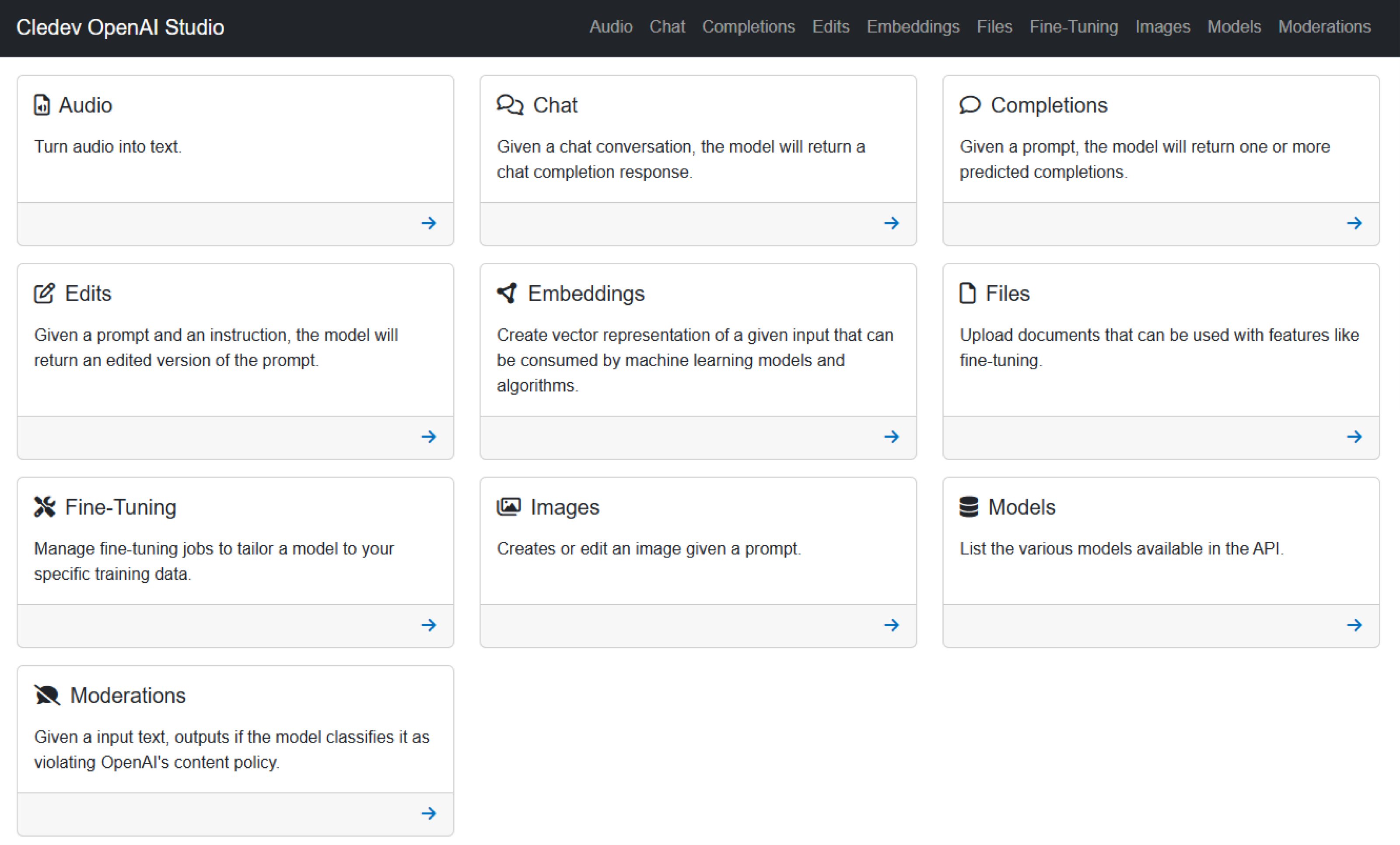 BuiltWithDotNet's tweet card. Blazor Server Playground for OpenAI using Cledev.OpenAI .NET SDK. Examples include: - Chat application using the ChatGPT API. - Image creation and manipulation using the DALL-E API. - Audio transcr...