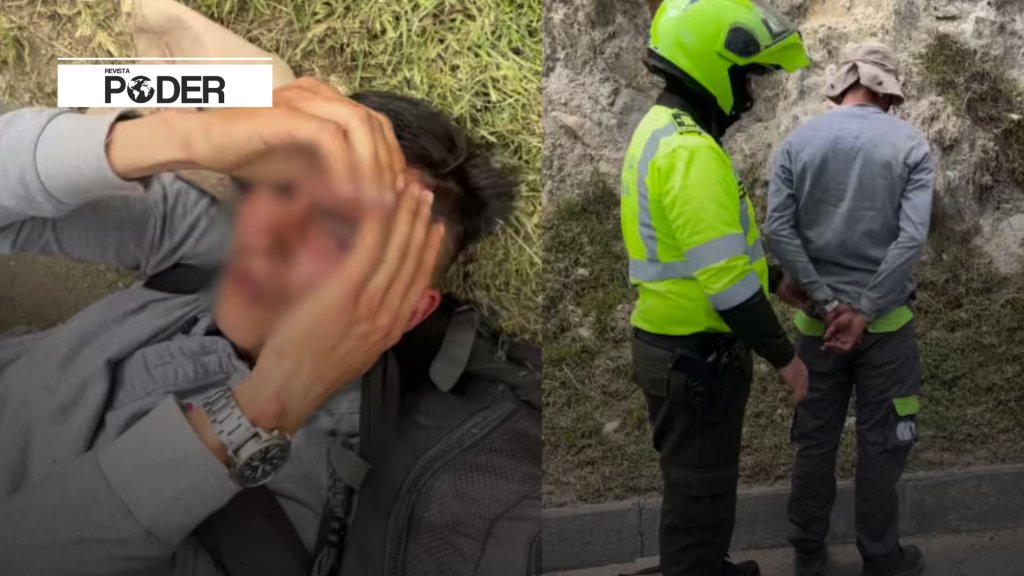 RevistaPODERcol's tweet card. Un nuevo caso de hurto volvió a encender las alarmas entre la comunidad ciclista luego de que se viralizara un video en el que un presunto ladrón de bicicletas fue detenido por deportistas en la zona...