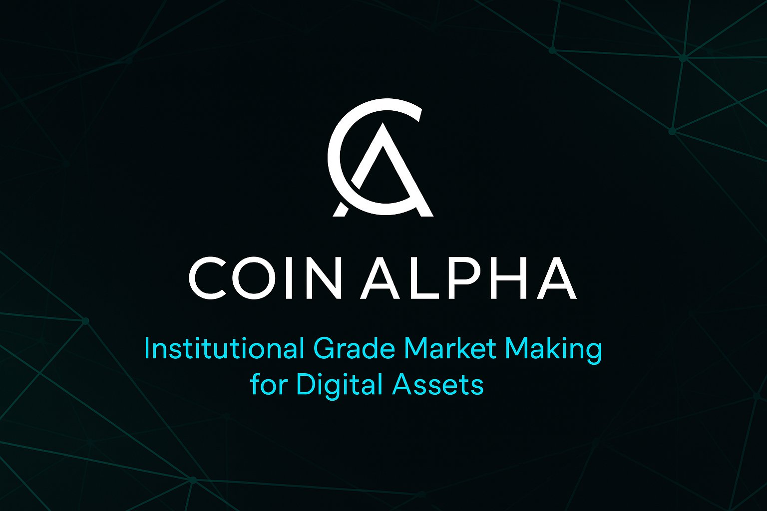 coinalpha_inc's tweet card. CoinAlpha is an industry-leading provider of institutional-grade market making and liquidity services for token issuers and exchanges, with non-custodial solutions across centralized and decentrali...