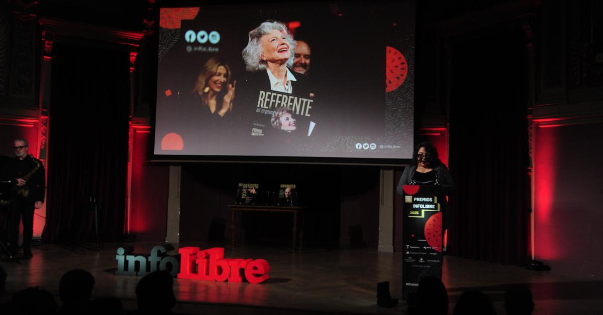 _infoLibre's tweet card. Por primera vez, el Premio infoLibre a la Cultura lleva el nombre de Marisa Paredes para homenajear a la actriz, fallecida en 2024