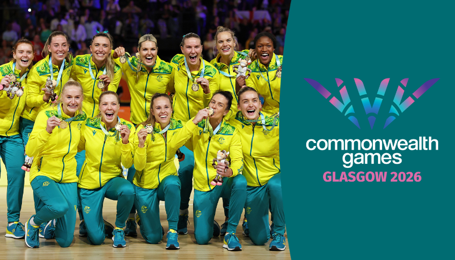CommGamesAUS's tweet card. The world’s top twelve Netball nations are set to go head-to-head next summer at the Glasgow 2026 Commonwealth Games, in one of the most anticipated events of the Games.