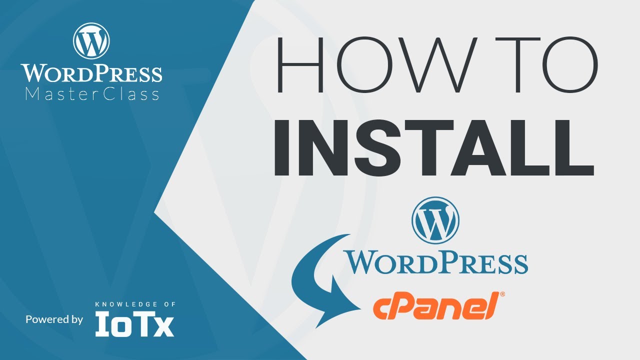 KnowledgeIoTx's tweet card. How to Install WordPress in cPanel Step by Step | WordPress Download...