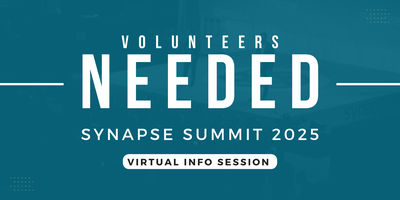 ComputerCoach's tweet card. Synapse Summit is hosting a virtual volunteer information session on 2/26/2025