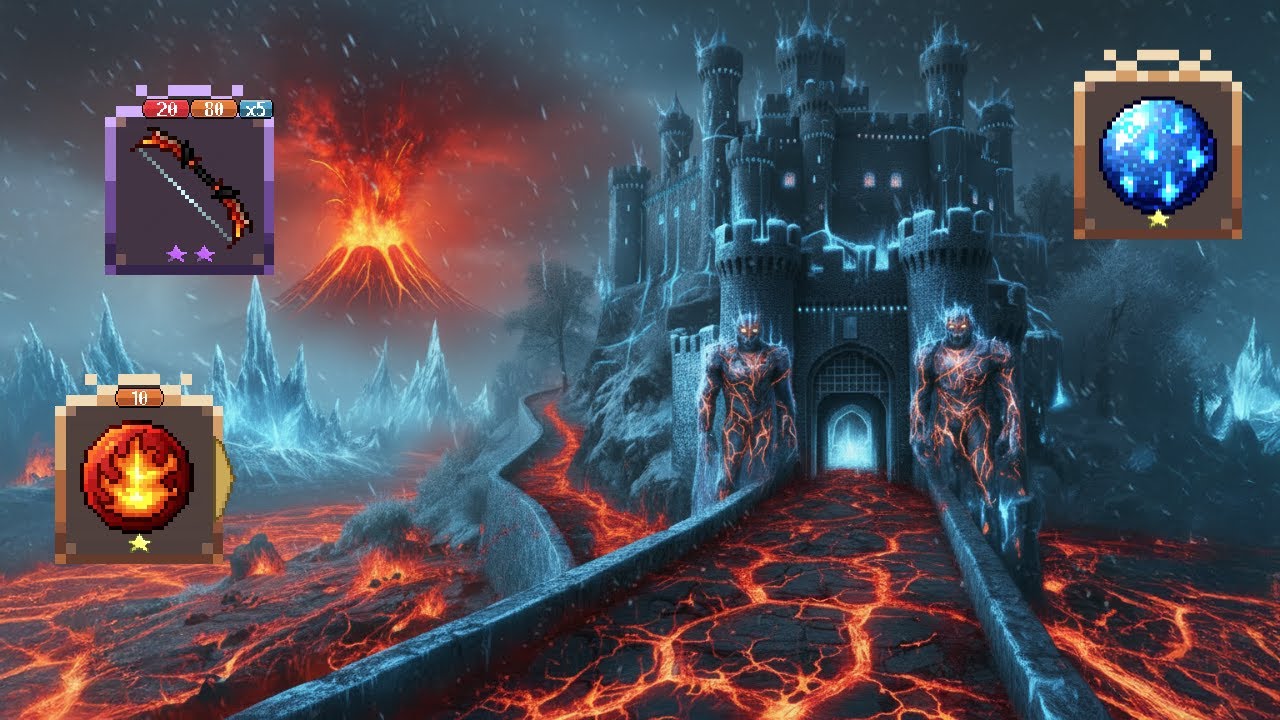 Tetris_wcdb's tweet card. [Oaken Tower] Frozen and Fire Orbs Fuel Bow Carnage