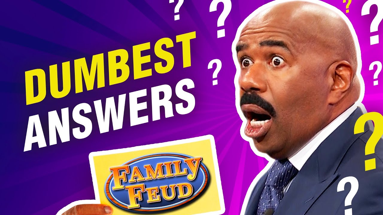 youlivethrice's tweet card. Dumbest answers ever on Family Feud! Steve Harvey is stunned!