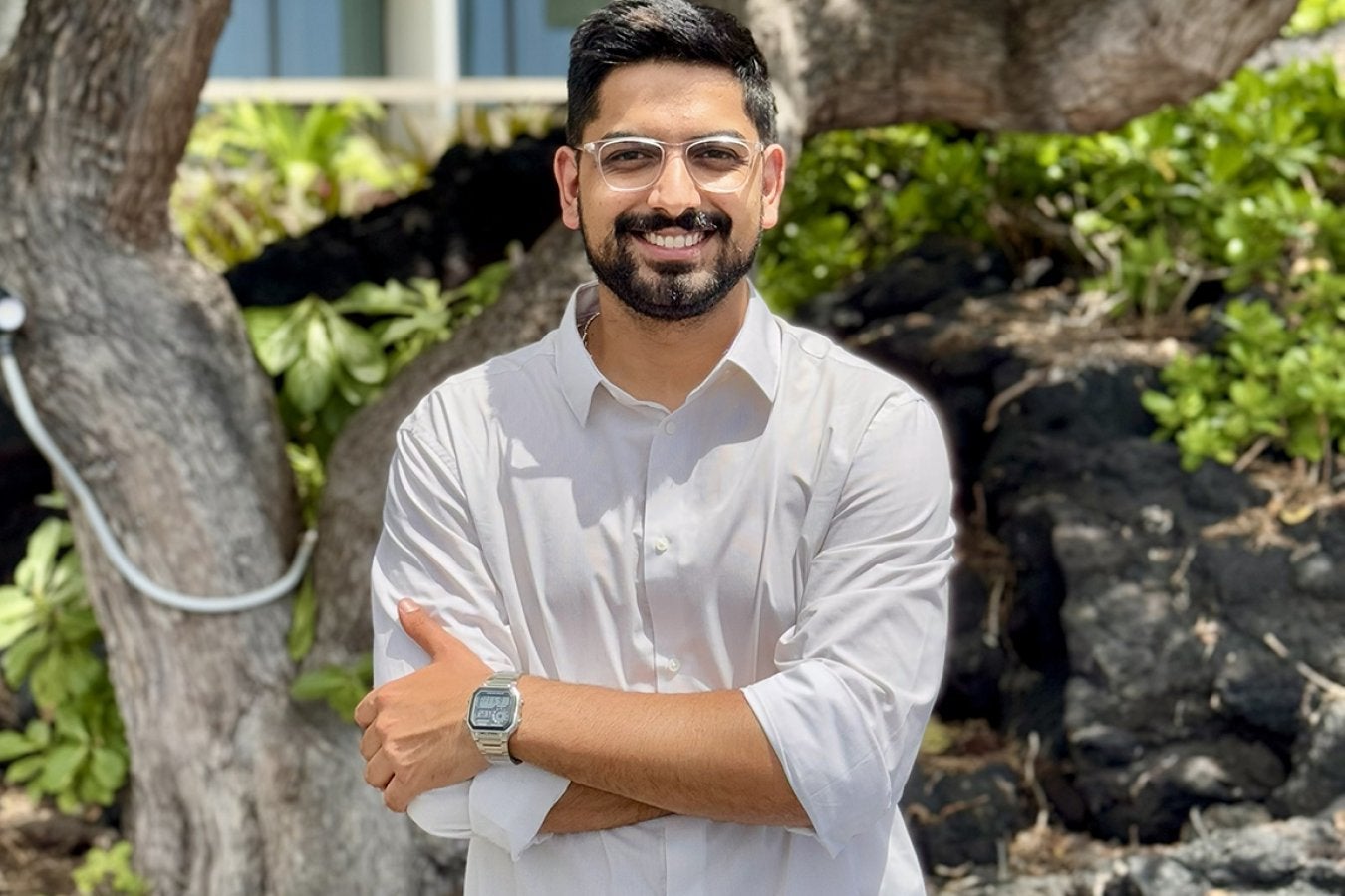 SDStateCAFES's tweet card. South Dakota State University researcher Swas Kaushal is part of a new generation of scientists blending technology and agriculture — and his work is gaining global attention through two major travel...