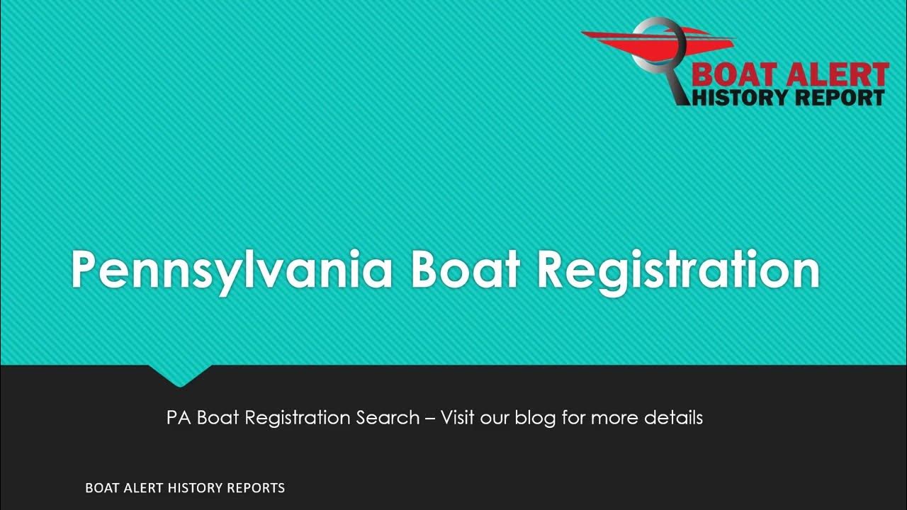hindecoder's tweet card. Pennsylvania Boat Registration