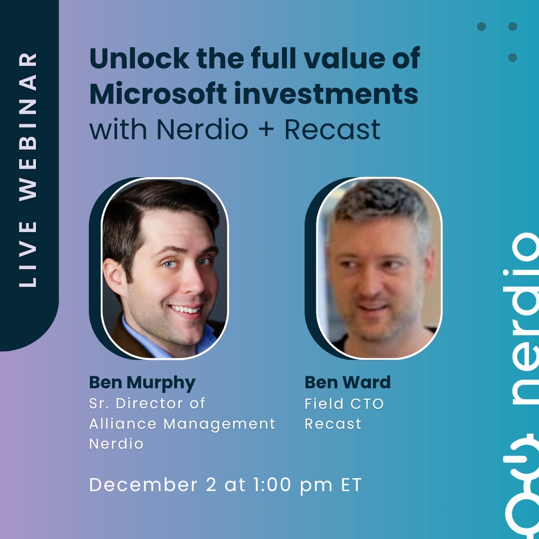 RecastSoftware's tweet card. Webinar December 2, 2025 | 1:00 pm | ET ET CT MT PT Unlock the full value of your Microsoft…