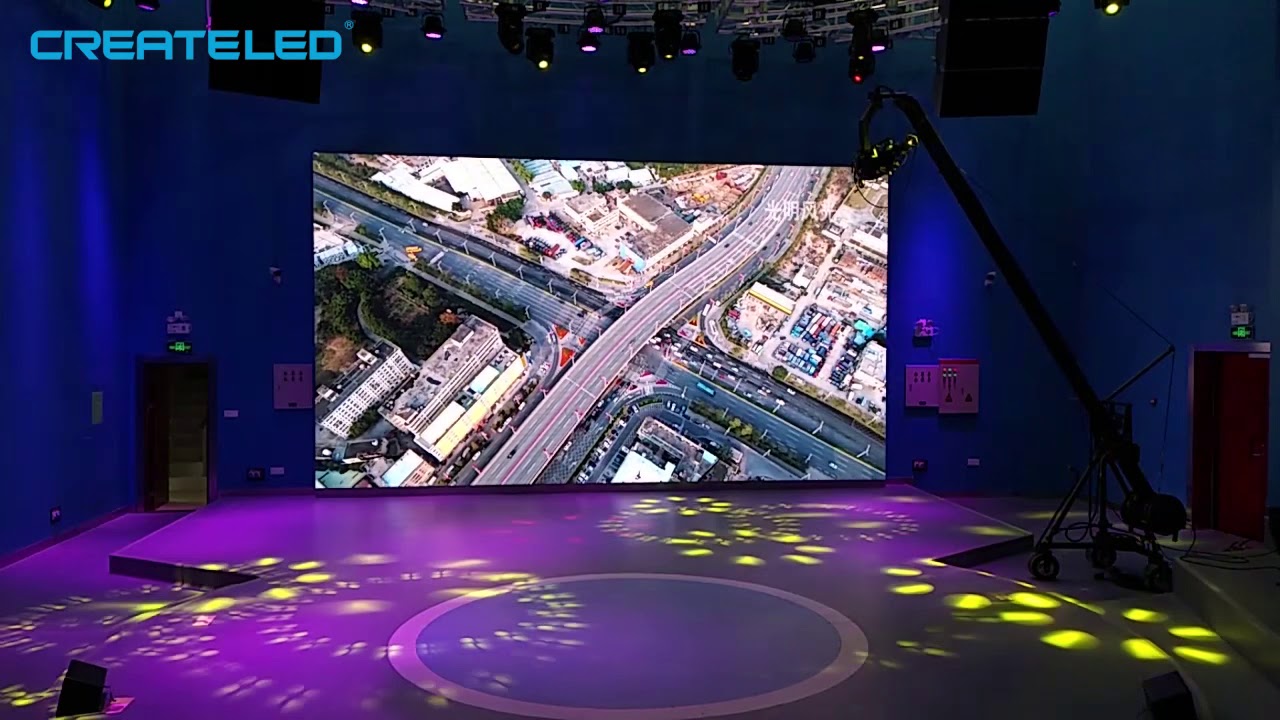 CreateLEDLucy's tweet card. CreateLED in TV studio