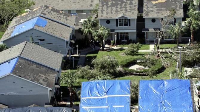 MiamiHerald's tweet card. Some homeowners in Lee and Charlotte counties could get blue tarps installed for free after Hurricane Ian wrecked their roofs. Check to see whether you qualify.