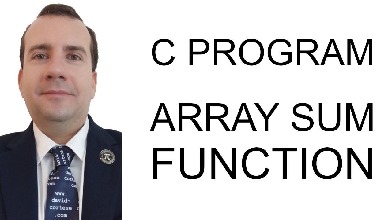 David_Cortese_'s tweet card. C PROGRAM - ARRAY SUM FUNCTION