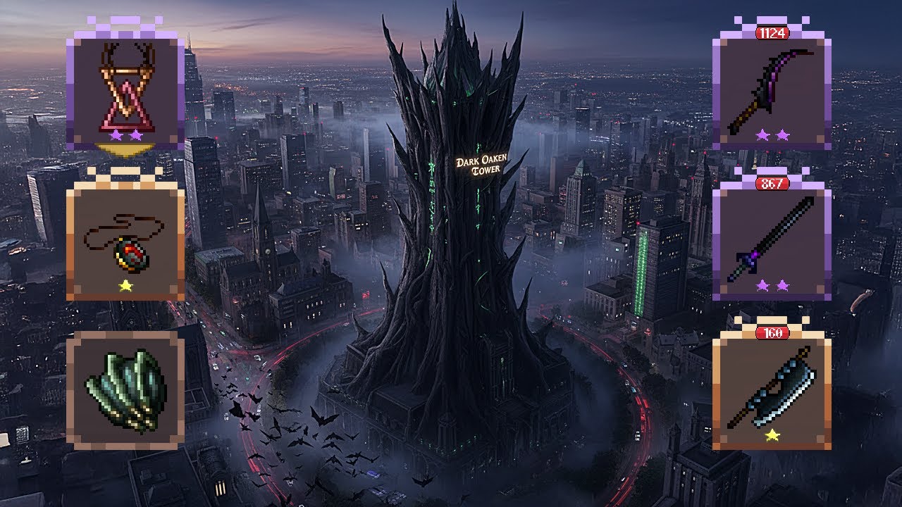 Tetris_wcdb's tweet card. [Oaken Tower] Forced Dark Build, it hit hard