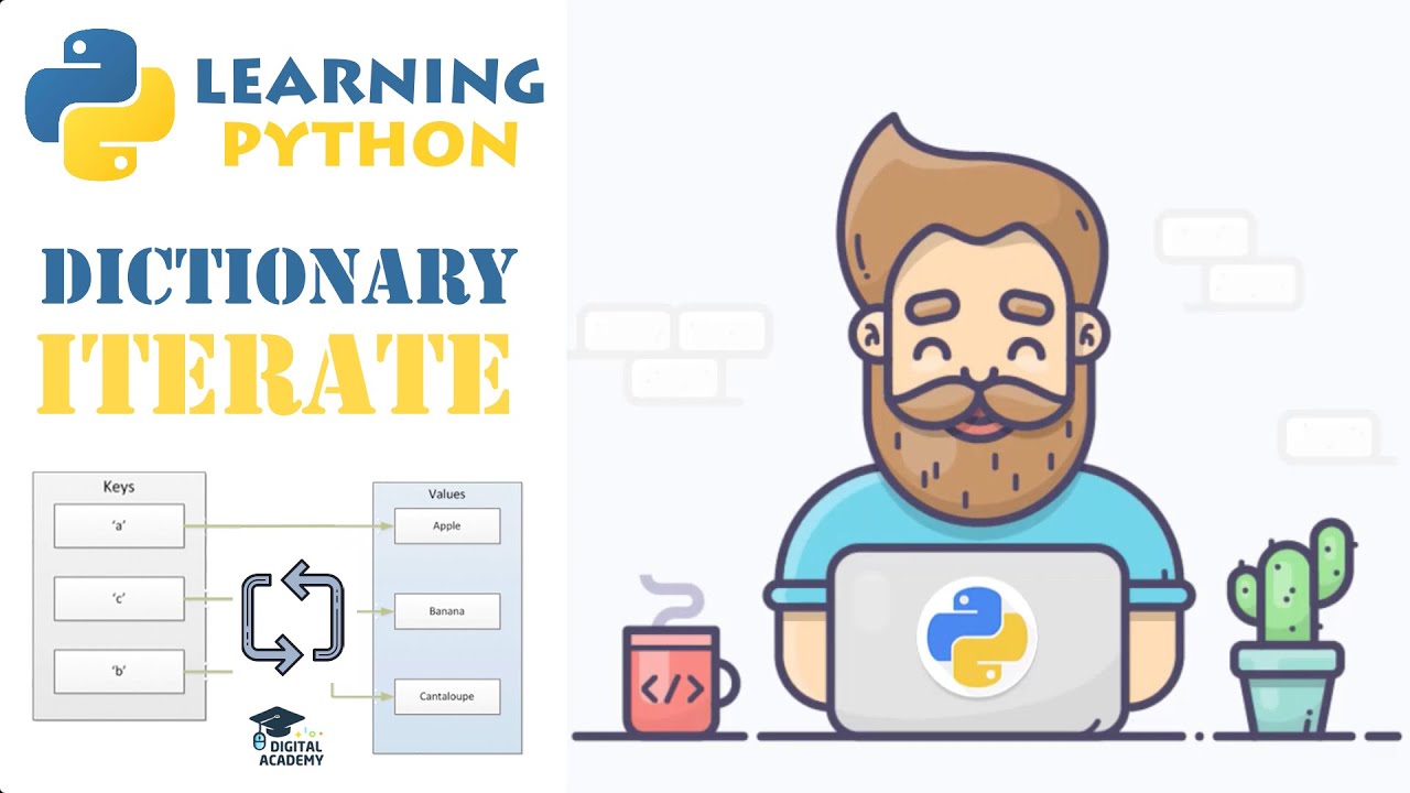 DigitalAcademyy's tweet card. Iterate through Items of a Dictionary in Python (FOR Loop) - Python...