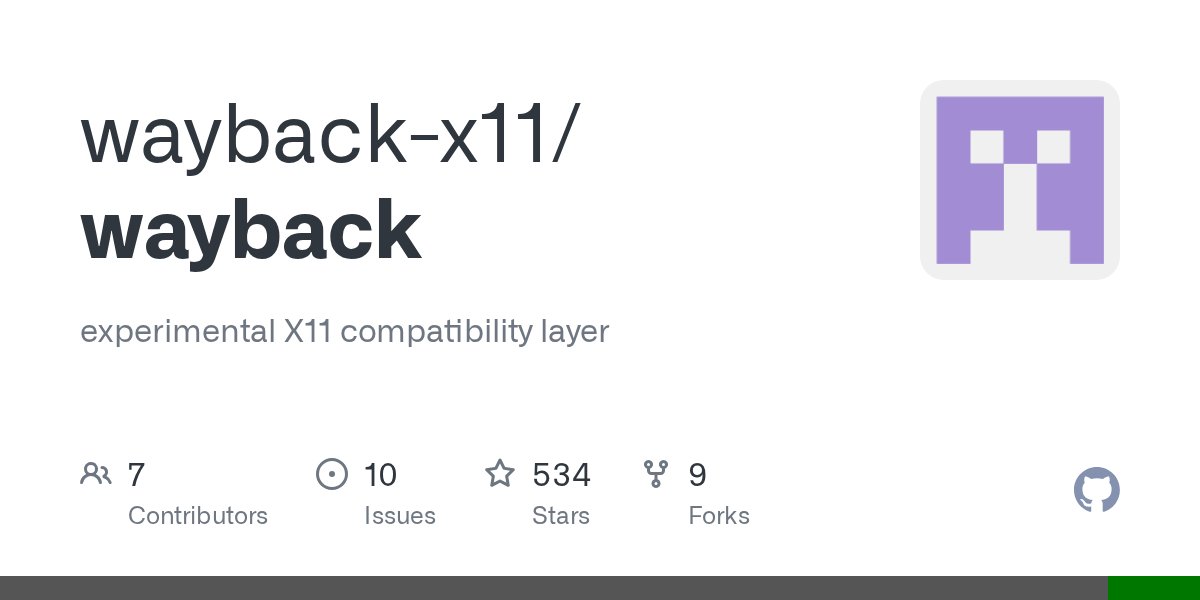 githubgod's tweet card. experimental X11 compatibility layer. Contribute to wayback-x11/wayback development by creating an account on GitHub.