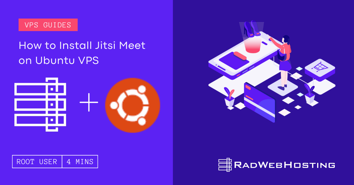 RadWebHosting's tweet card. This article provides a guide for how to install Jitsi Meet on Ubuntu VPS servers.
