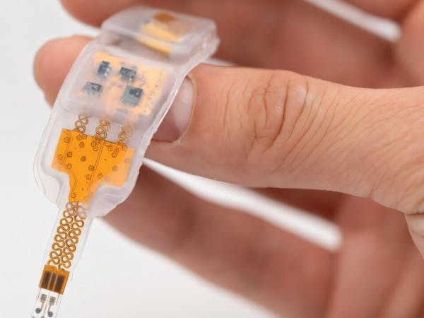 dfrobotcn's tweet card. This wearable biosensor uses twin transistors to cancel noise from heat and stretching for real-time, drift-free tracking of biomarkers.