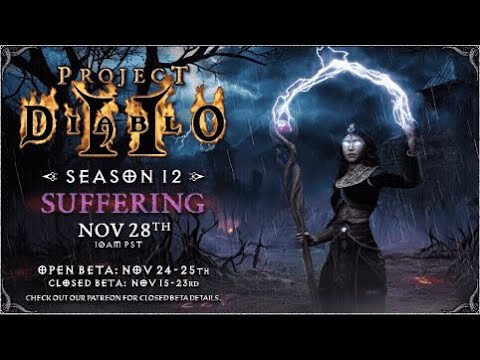 ProjectDiablo2's tweet card. Project Diablo 2 Season 12 Suffering Trailer