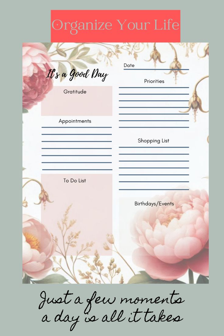 ShellsDesigns2's tweet card. Take Charge and Organize Your Life