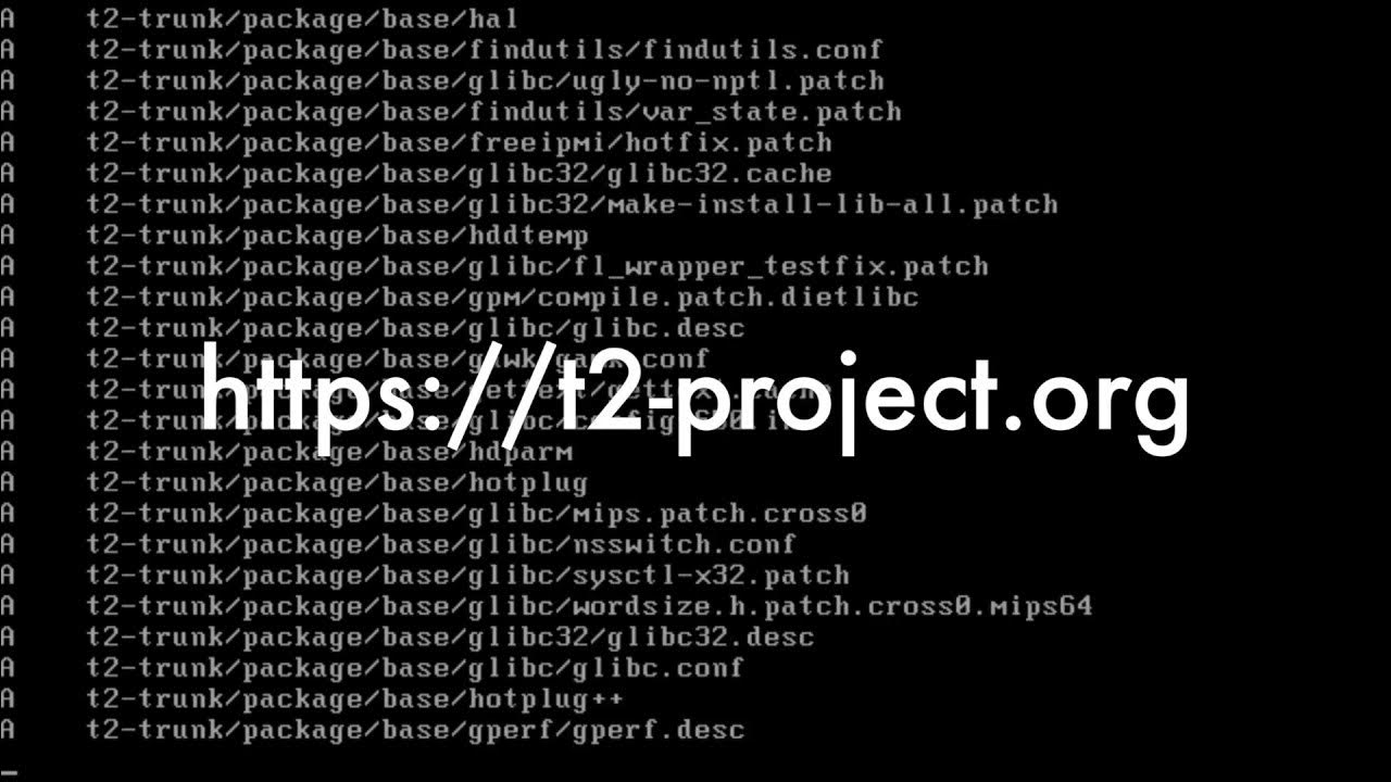 ReneRebeTM's tweet card. Installing T2 SDE Linux, 5 minutes, 4k