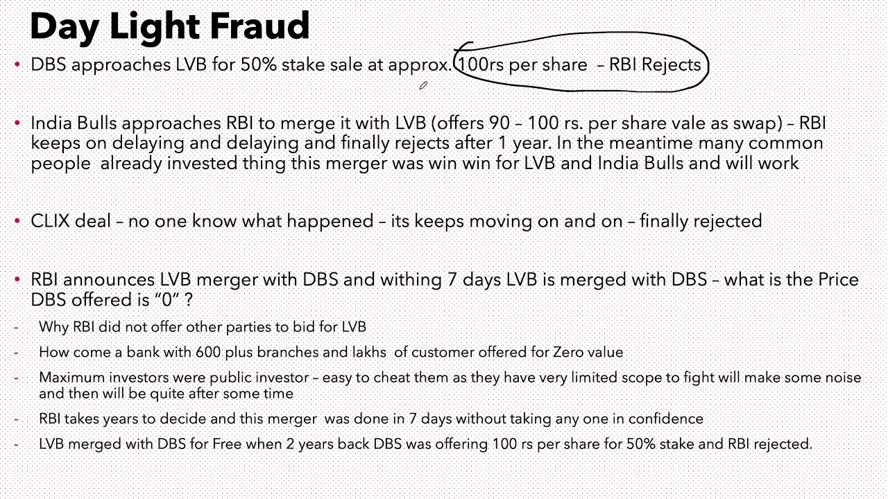 sapapotraining4's tweet card. Lakshmi Vilas Bank amalgamation with DBS for FREE