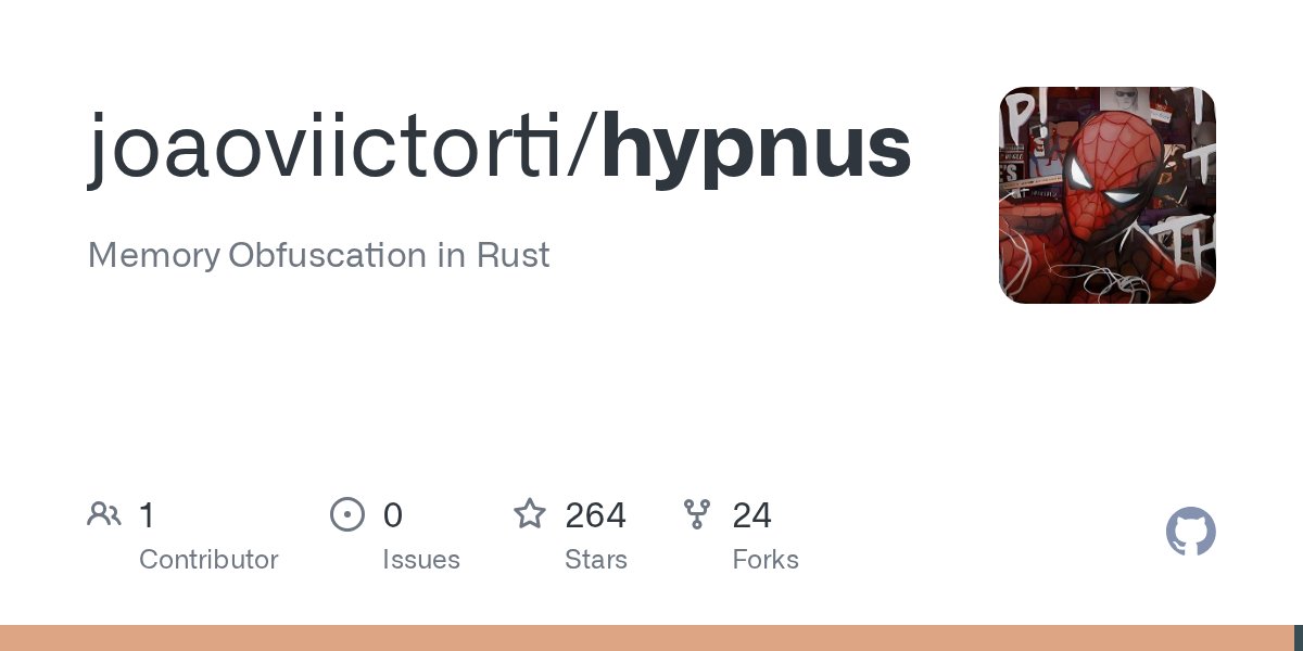 githubgod's tweet card. Memory Obfuscation in Rust. Contribute to joaoviictorti/hypnus development by creating an account on GitHub.